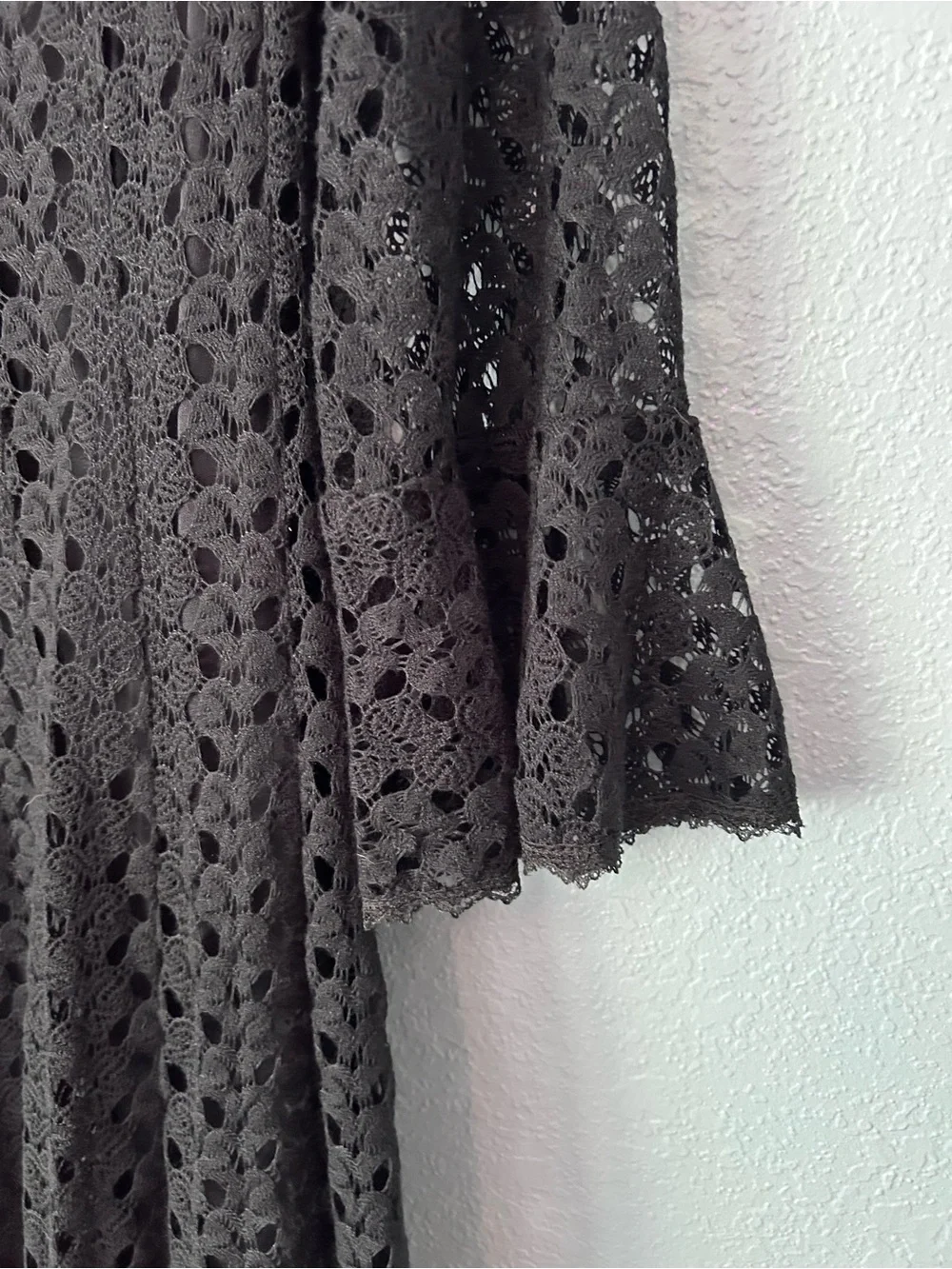 Rabbit Rabbit Rabbit Designs Black Crochet Dress Size 12